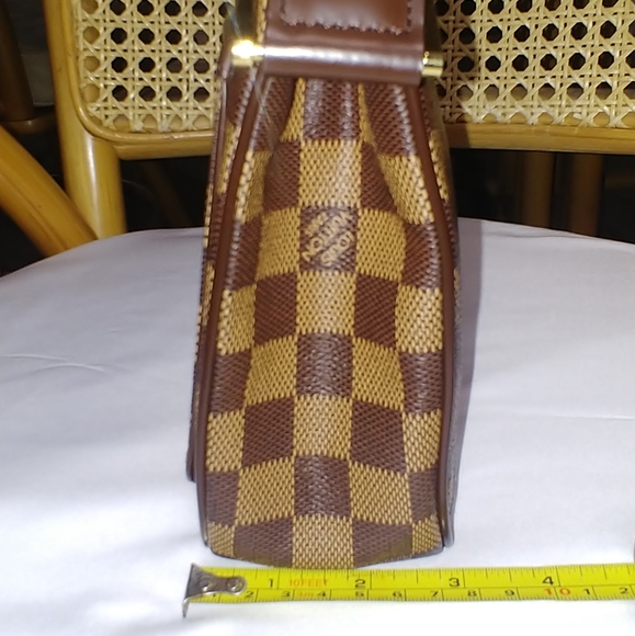 Louis Vuitton Damier Ebene Canvas Shoulder Baguette Brown - Picture 4 of 12